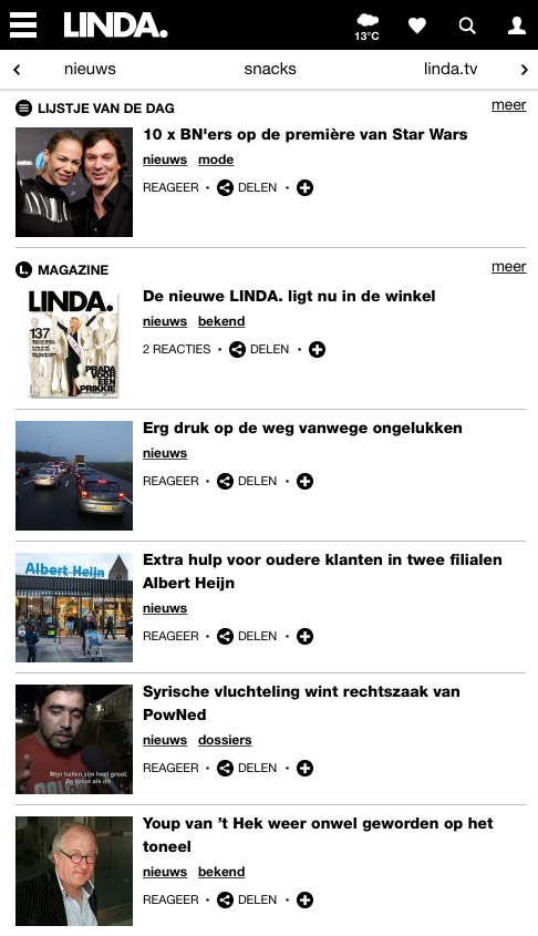 LINDANIEUWS.NL BIEDT DE LEUKSTE VROUWEN VAN NEDERLAND EEN UITGEKIENDE MIX VAN ACTUEEL NIEUWS DAT JE MÓÉT WETEN EN POSITIEF NIEUWS DAT FÍJN IS OM TE WETEN.