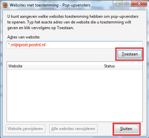 4.Pop-up blokkering uitzetten in Mozilla Firefox - U klikt links bovenin op de knop