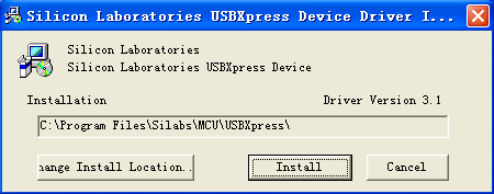 Daarna verschijnt het USB-Driver installatievenster: Klip op Install om het installeren van de driver af te ronden.