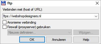We gaan een afbeelding uploaden naar de directorie IMG op de FTP-server. We moeten hiervoor inloggen met info4@mijnwebshop.nl + password.