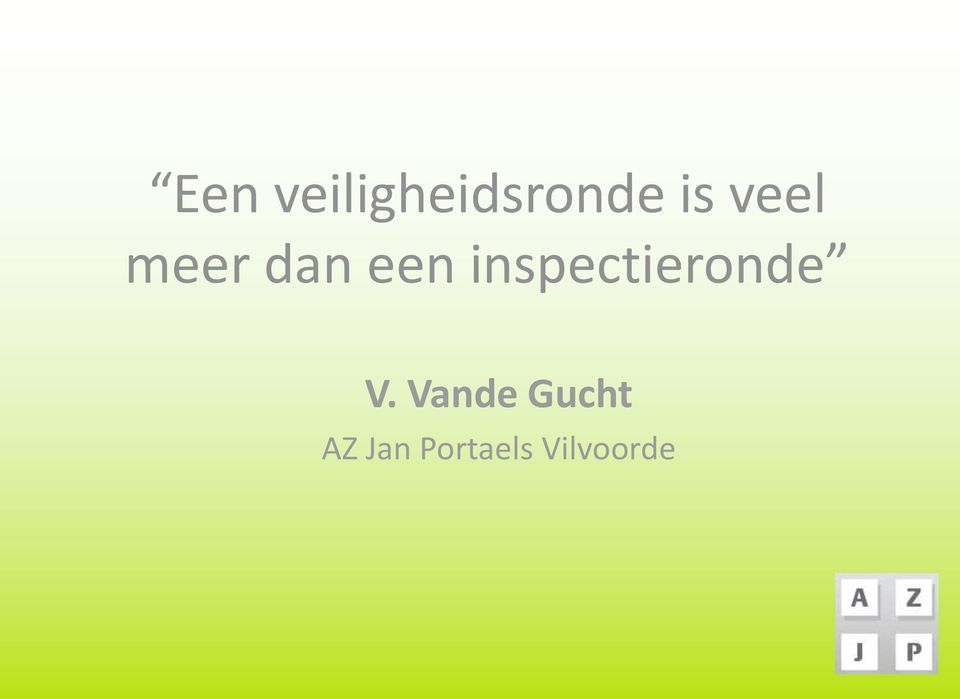 inspectieronde V.