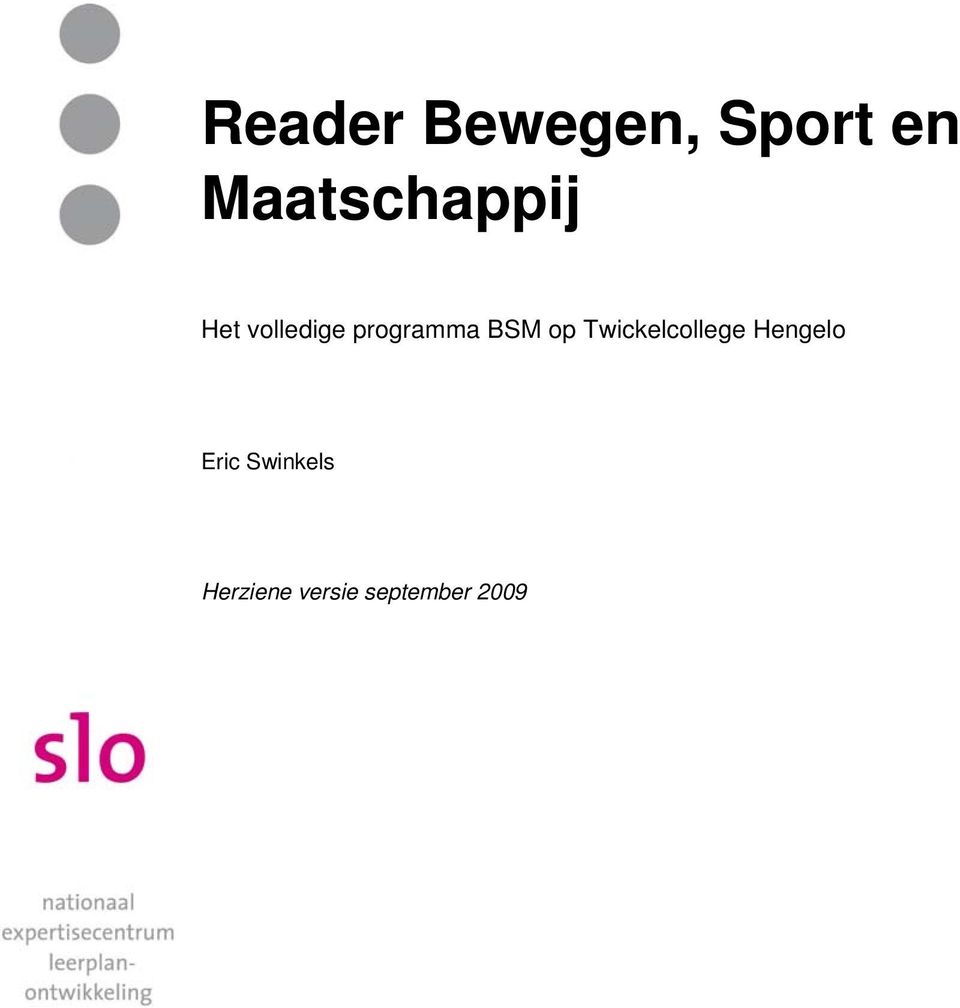 programma BSM op Twickelcollege