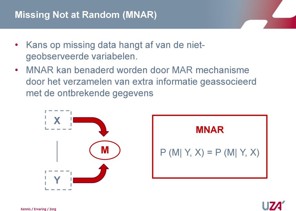 MNAR kan benaderd worden door MAR mechanisme door het verzamelen