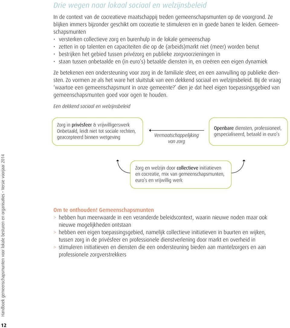 Gemeenschapsmunten versterken collectieve zorg en burenhulp in de lokale gemeenschap zetten in op talenten en capaciteiten die op de (arbeids)markt niet (meer) worden benut bestrijken het gebied