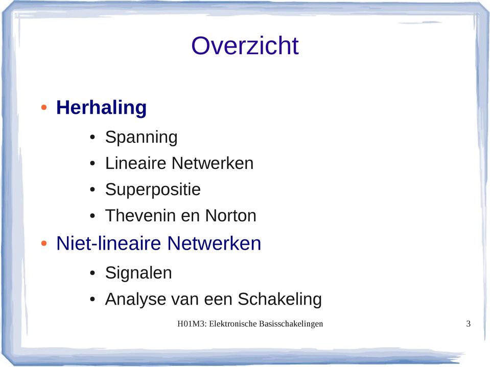 Niet-lineaire Netwerken Signalen Analyse van