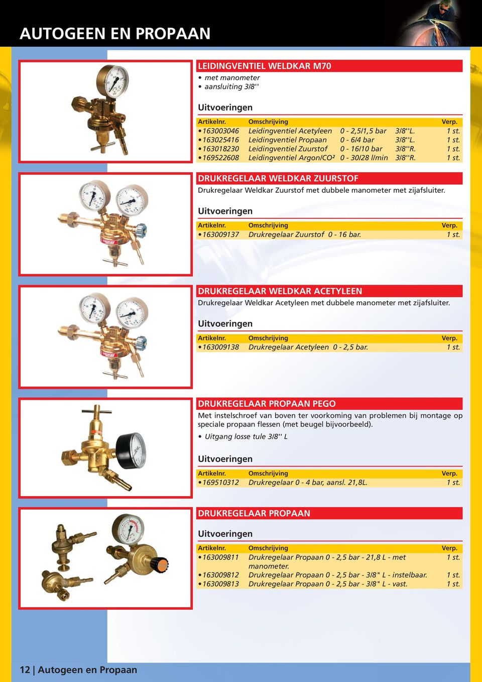 DRUKREGELAAR WELDKAR ZUURSTOF Drukregelaar Weldkar Zuurstof met dubbele manometer met zijafsluiter. 163009137 Drukregelaar Zuurstof 0-16 bar.