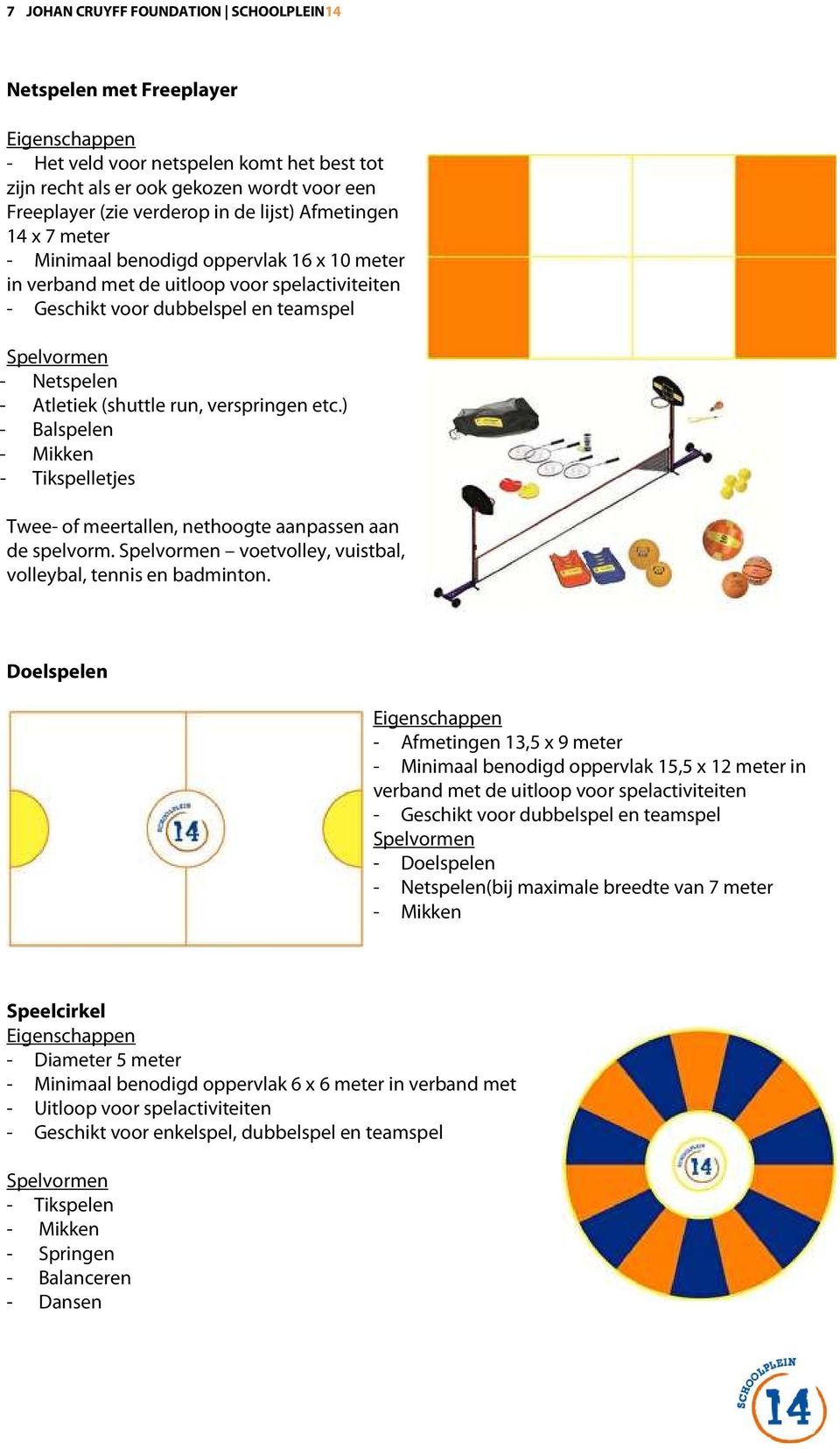 verspringen etc.) - Balspelen - Tikspelletjes Twee- of meertallen, nethoogte aanpassen aan de spelvorm. voetvolley, vuistbal, volleybal, tennis en badminton.