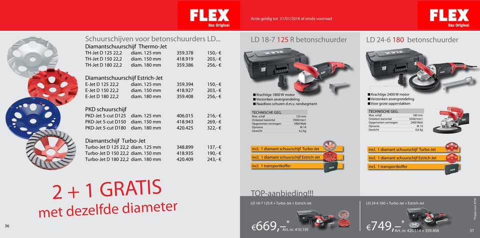 927 203,- E-Jet D 180 22,2 diam. 180 mm 359.408 256,- PKD schuurschijf PKD-Jet 5-cut D125 diam. 125 mm 406.015 216,- PKD-Jet 5-cut D150 diam. 150 mm 418.943 269,- PKD-Jet 5-cut D180 diam. 180 mm 420.