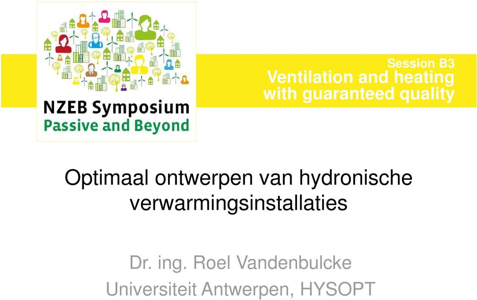 hydronische verwarmingsinstallaties Dr. ing.