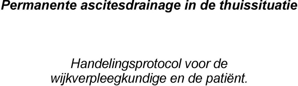 Handelingsprotocol voor de