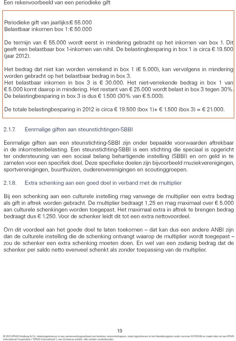 000), kan vervolgens in mindering worden gebracht op het belastbaar bedrag in box 3. Het belastbaar inkomen in box 3 is 30.000. Het niet-verrekende bedrag in box 1 van 5.000 komt daarop in mindering.