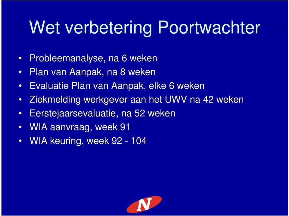 Ziekmelding werkgever aan het UWV na 42 weken