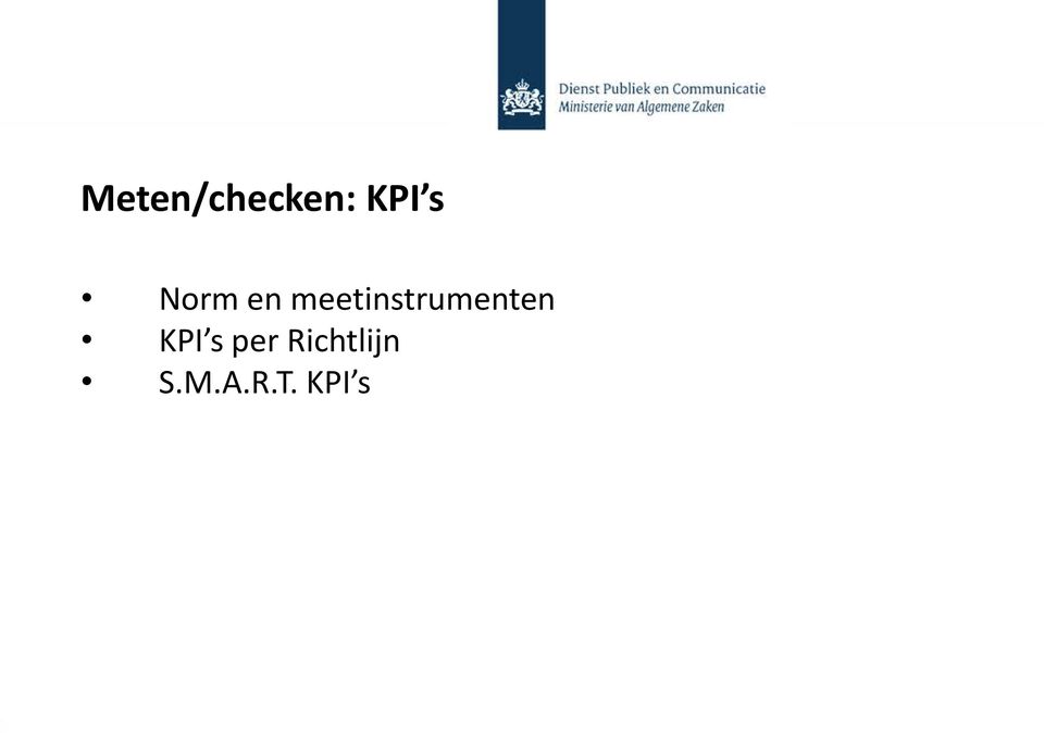 meetinstrumenten KPI