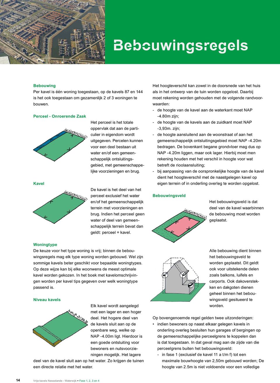 waarden: - de hoogte van de kavel aan de waterkant moet NAP Perceel - Onroerende Zaak -4.