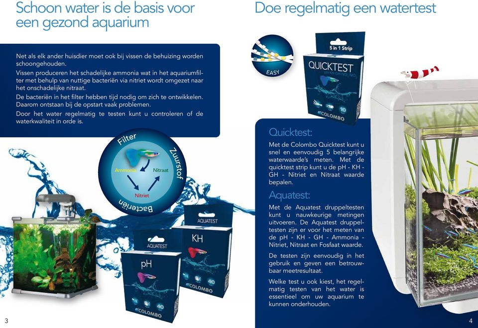 De bacteriën in het filter hebben tijd nodig om zich te ontwikkelen. Daarom ontstaan bij de opstart vaak problemen.