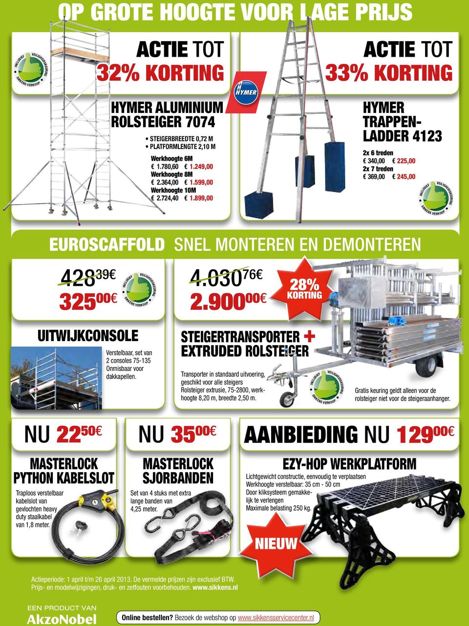 900 00 uitwijkconsole steigertransporter + extruded rolsteiger Verstelbaar, set van 2 consoles 75-135 Onmisbaar voor dakkapellen.