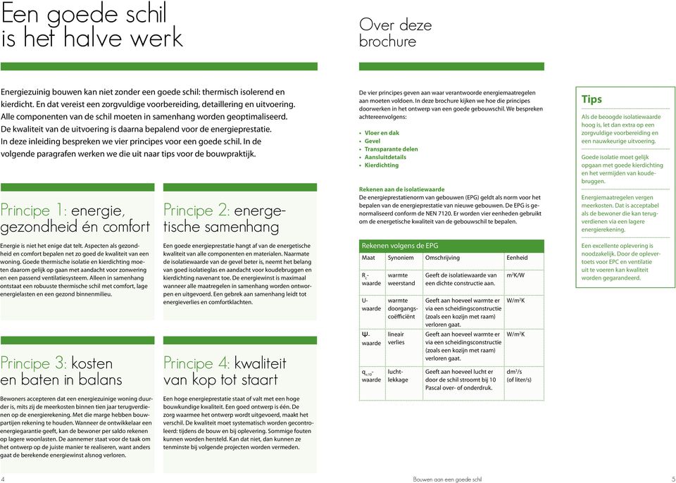 De kwaliteit van de uitvoering is daarna bepalend voor de energieprestatie. In deze inleiding bespreken we vier principes voor een goede schil.