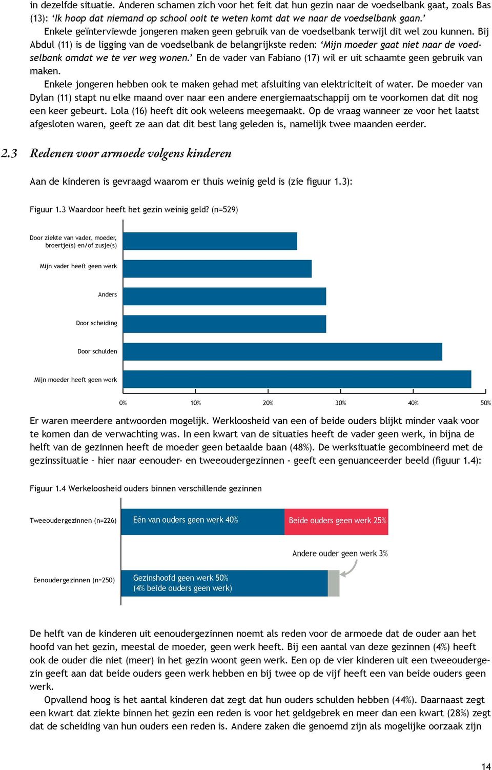 Bij Abdul (11) is de ligging van de voedselbank de belangrijkste reden: Mijn moeder gaat niet naar de voedselbank omdat we te ver weg wonen.