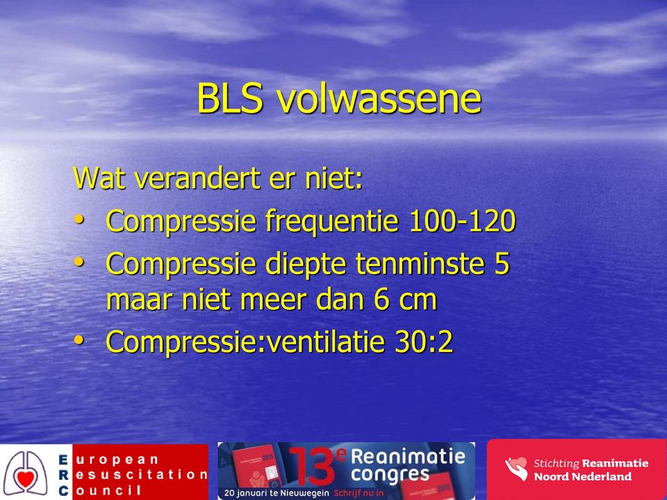 Compressie diepte tenminste 5 maar