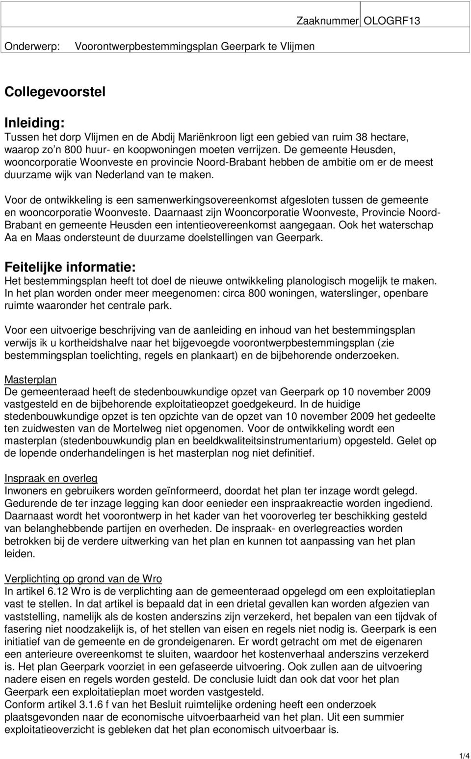 Spectaculair Ijveraar Smeltend Voorontwerpbestemmingsplan Geerpark te Vlijmen - PDF Gratis download
