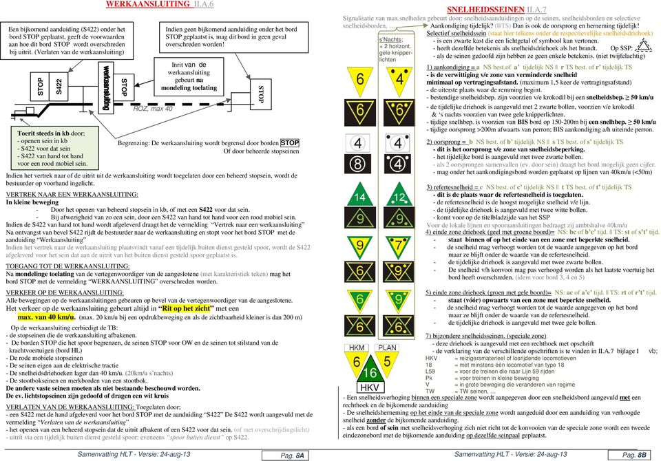 NSLUITING II.A.6 STOP ROZ, max 40 Indien geen bijkomend aanduiding onder het bord STOP geplaatst is, mag dit bord in geen geval overschreden worden!