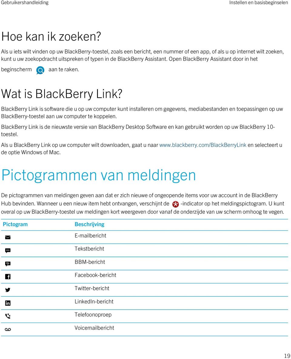 Open BlackBerry Assistant door in het beginscherm aan te raken. Wat is BlackBerry Link?