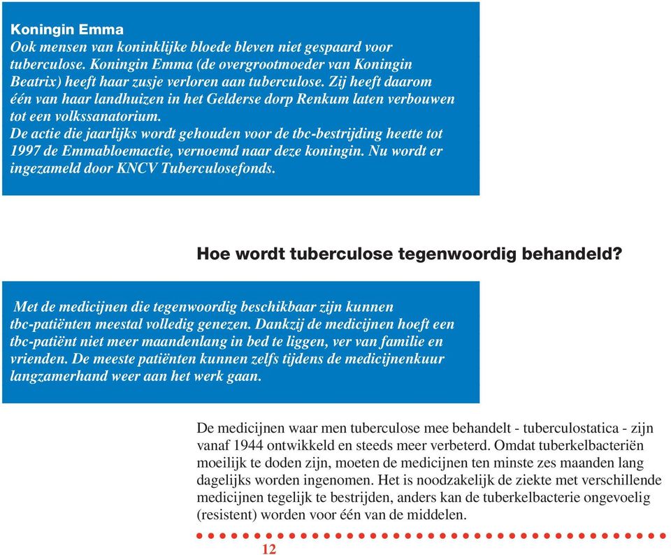 De actie die jaarlijks wordt gehouden voor de tbc-bestrijding heette tot 1997 de Emmabloemactie, vernoemd naar deze koningin. Nu wordt er ingezameld door KNCV Tuberculosefonds.