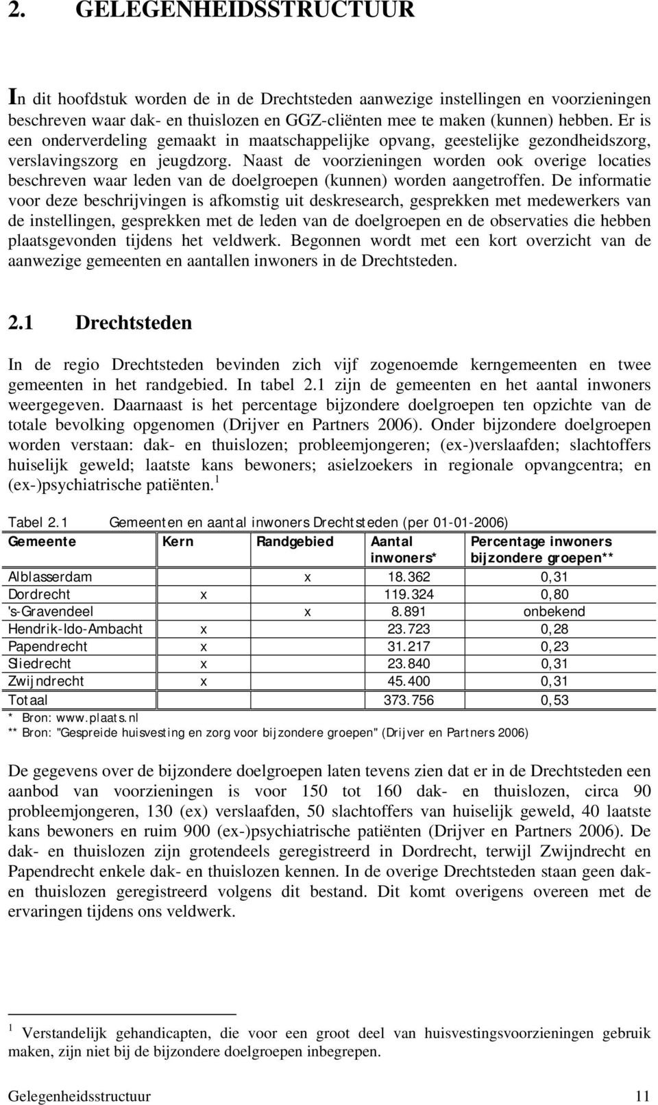 Naast de voorzieningen worden ook overige locaties beschreven waar leden van de doelgroepen (kunnen) worden aangetroffen.