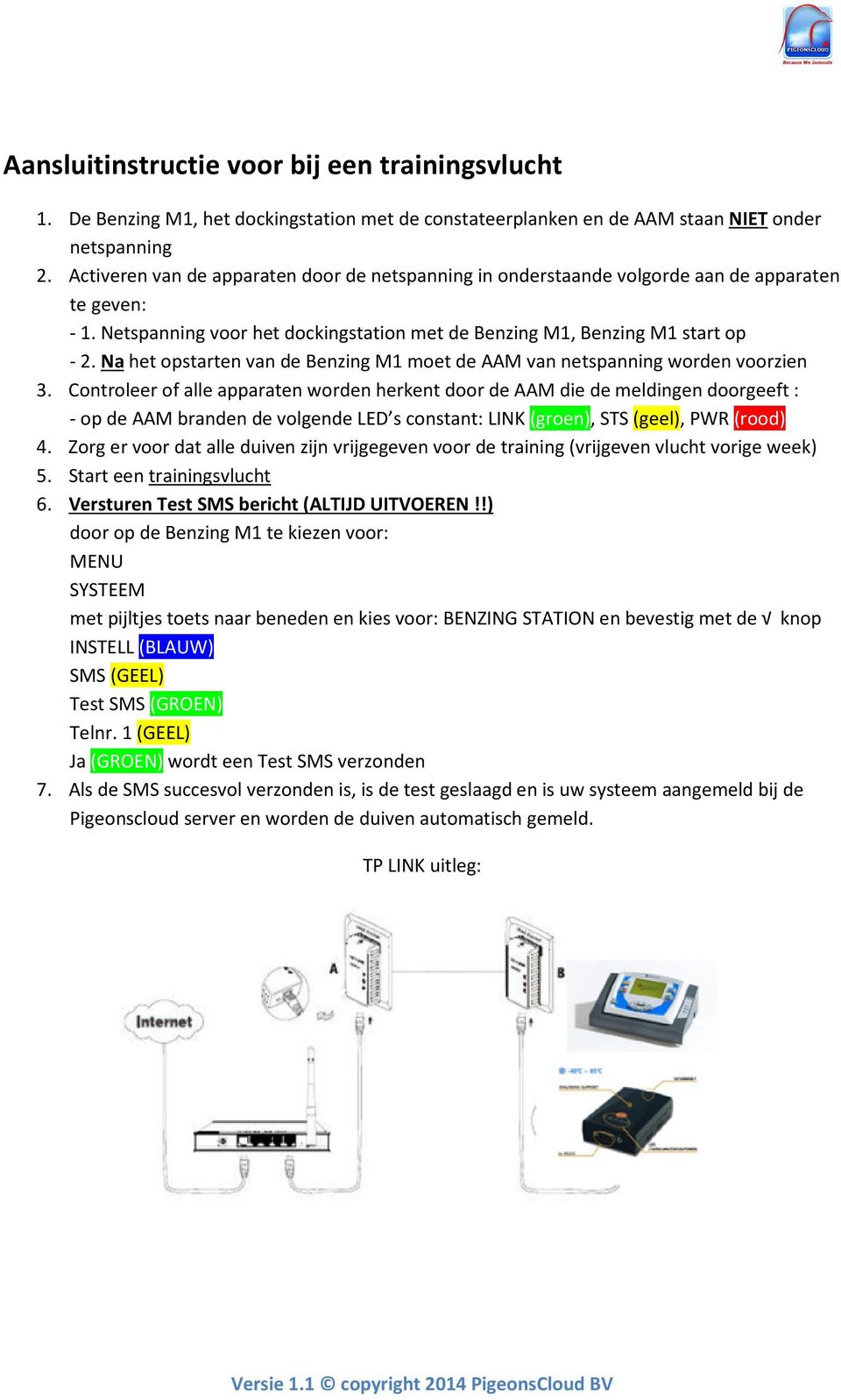 Na het opstarten van de Benzing M1 moet de AAM van netspanning worden voorzien 3.