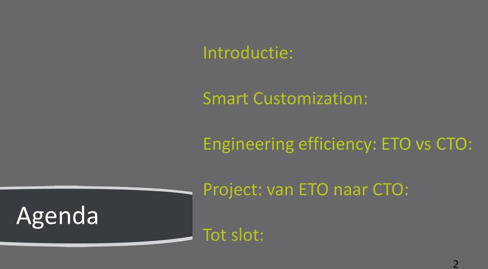 efficiency: ETO vs CTO: