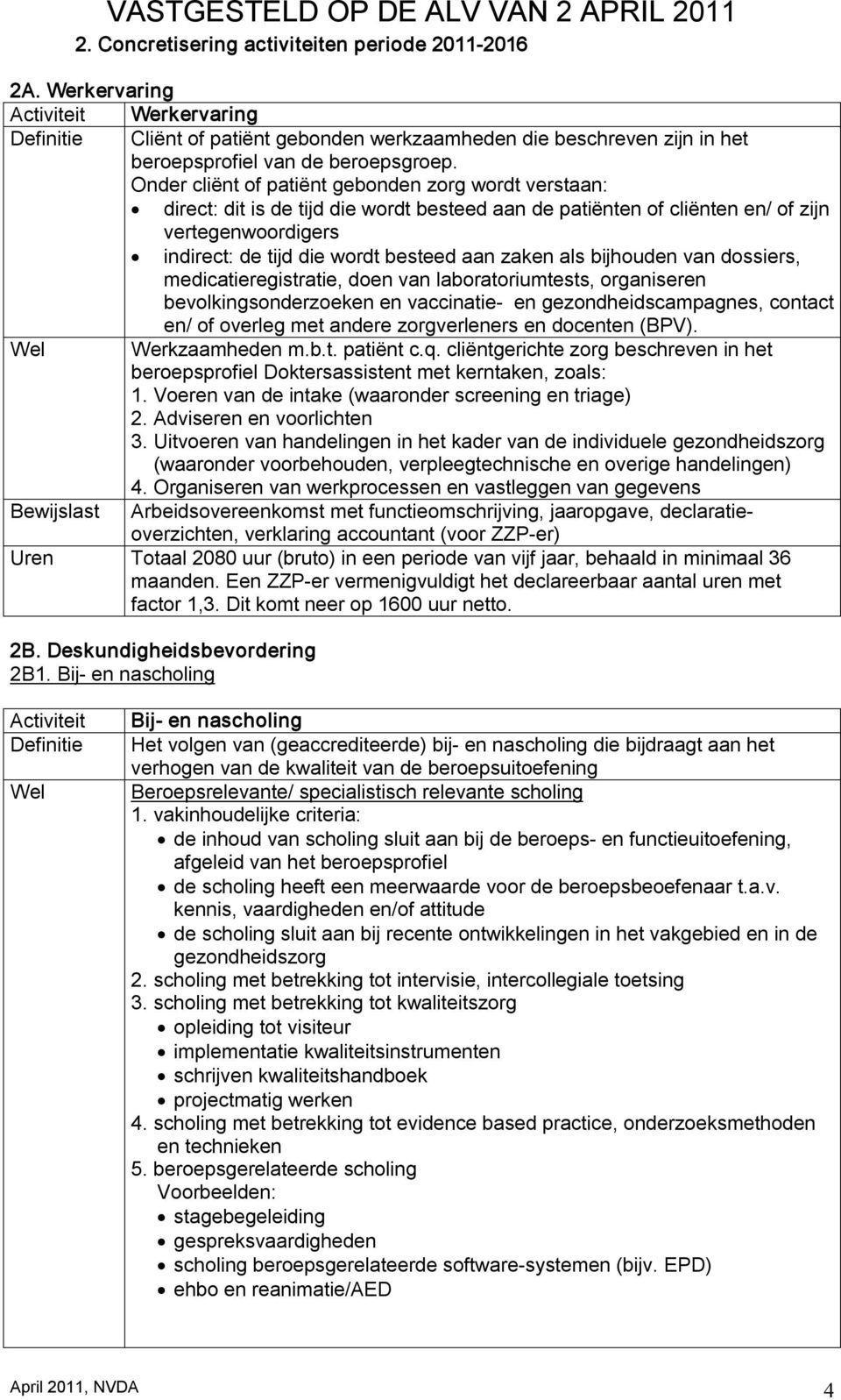 zaken als bijhouden van dossiers, medicatieregistratie, doen van laboratoriumtests, organiseren bevolkingsonderzoeken en vaccinatie en gezondheidscampagnes, contact en/ of overleg met andere