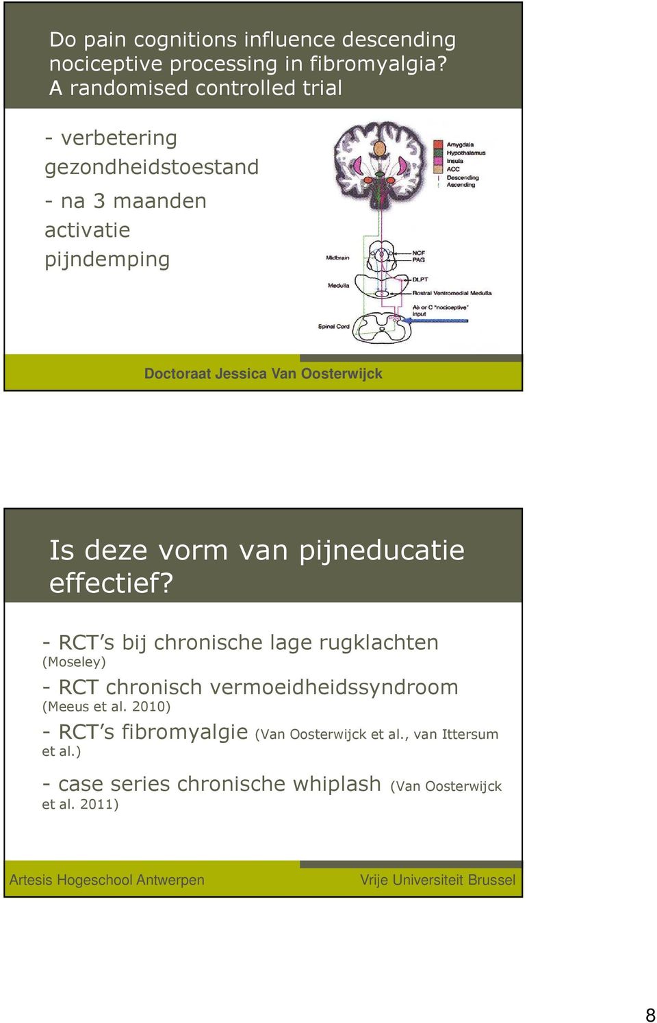 15 Doctoraat Jessica Van Oosterwijck Is deze vorm van pijneducatie effectief?