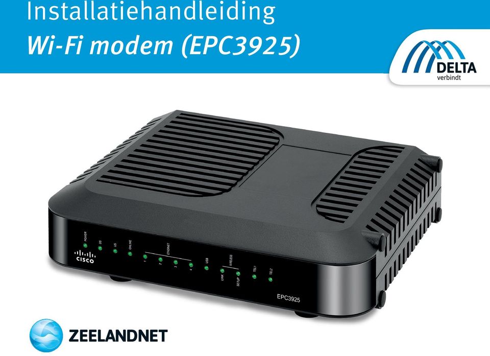 Installatiehandleiding Wi-Fi modem (EPC3925) - PDF Gratis download