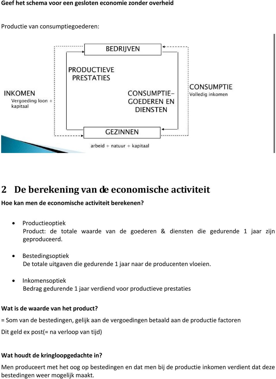 Inkomensoptiek Bedrag gedurende 1 jaar verdiend voor productieve prestaties Wat is de waarde van het product?