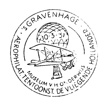 s-gravenhage Luchtpost Tentoonstelling 1951 Dienstorder No H.139 van 28 februari 1951: Gelegenheidsstempel. 1. Ter gelegenheid van de Luchtpost Tentoonstelling van 4 t/m 11 Maart a.s. zal in het Museum van Onderwijs te s-gravenhage op 10 Maart a.