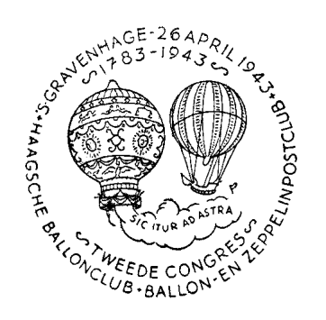 1944 Op maandag 10 april 1944 werd door de Ballon en Zeppelinpostclub B.Z.P.C.