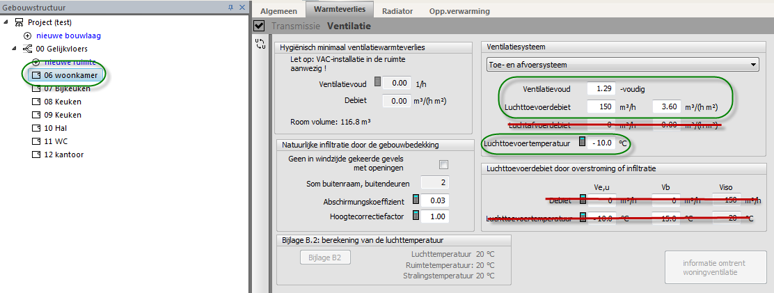 Type Ruimtes Er zijn twee types ruimtes: toevoerruimtes en afvoerruimtes.