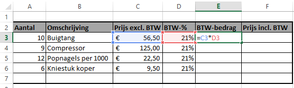 12.6 BTW berekenen In Excel is het heel eenvoudig om de BTW te berekenen. Maar voordat je kunt uitrekenen wat er wordt gevraagd, lees je eerst de theorie door. De prijs exclusief BTW is ALTIJD 100%!