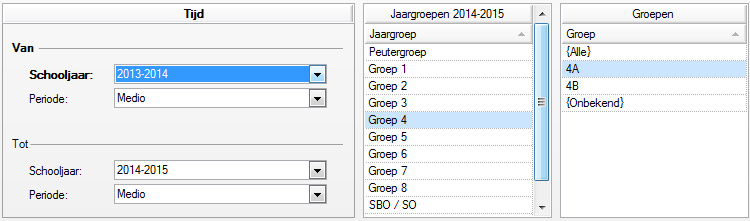 4.1.1 Vaardigheidsgroei leerlingen Dit grafische en interactieve rapport van de module Zelfevaluatie biedt u de mogelijkheid om per leerstofgebied vast te stellen hoeveel uw leerlingen in een