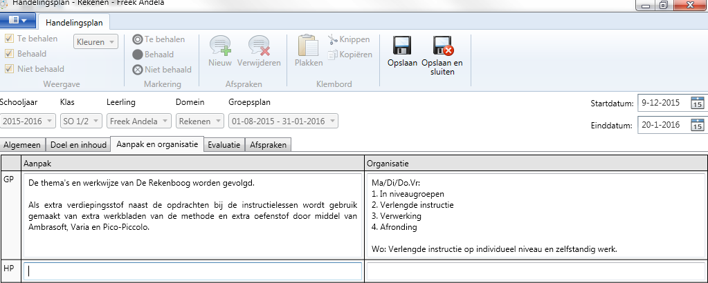 Schermafbeelding 74. Doel en inhoud van het handelingsplan. 9.3.1.