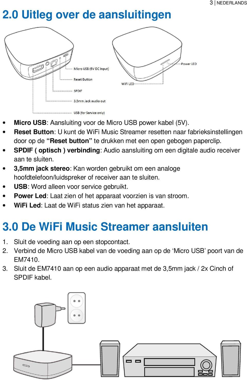 SPDIF ( optisch ) verbinding: Audio aansluiting om een digitale audio receiver aan te sluiten.