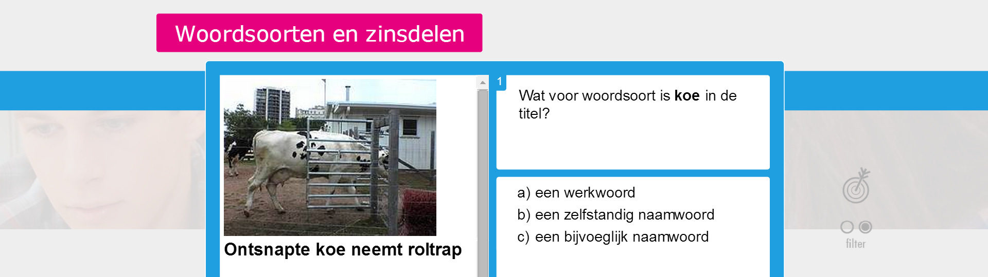 De rubrieken zijn opgebouwd naar moeilijkheid, op basis van de lesstofindeling die in de meeste methodes voor het basisonderwijs gevolgd wordt.