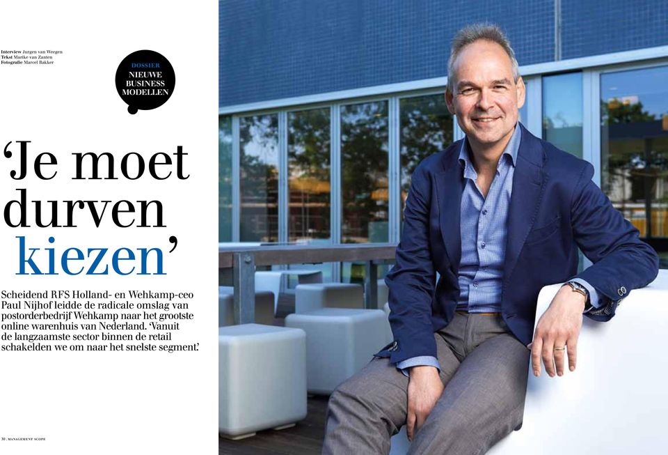 omslag van postorderbedrijf Wehkamp naar het grootste online warenhuis van Nederland.