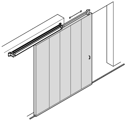 7: Automatisch openen van een schuifdeur. Een schuifdeur moet pneumatisch aangedreven worden.