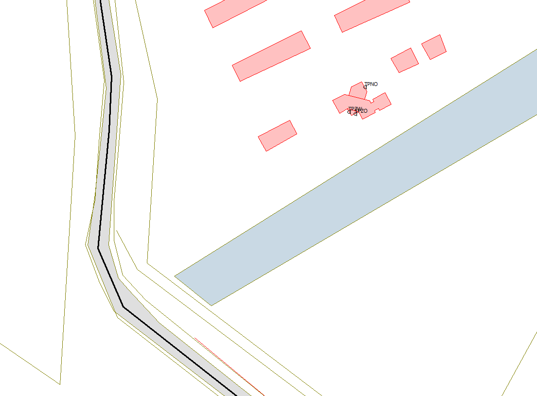 Figuur 5 Overzicht verkeersmodel Vlaardingsedijk/Prinses Julianalaan. Wegdek en water gemodelleerd als hard bodemgebied. Tabel 1 Berekende geluidsbelasting wegverkeerslawaai.