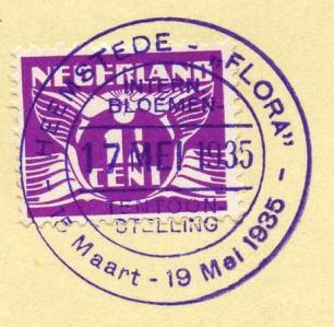 Mededeeling No 2767S van 25 maart 1925: De openstelling op werkdagen van het tijdelijk bijpost-, telegraaf- en telefoonkantoor op het terrein van de Internationale Voorjaarsbloemententoonstelling te