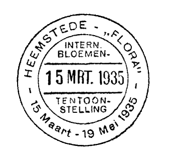 HEEMSTEDE Provincie Noord-Holland HEEMSTEDE Internationale Bloemententoonstelling 1925 Mededeeling No 2005S van 4 maart 1925: Op het terrein van de van 10 Maart tot 21 Mei 1925 te Heemstede te houden