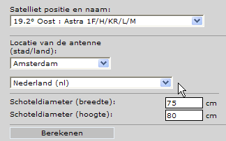 2. Ontvangst (on)mogelijkheid Elevatie instelling (vervolg): Elevatie voor