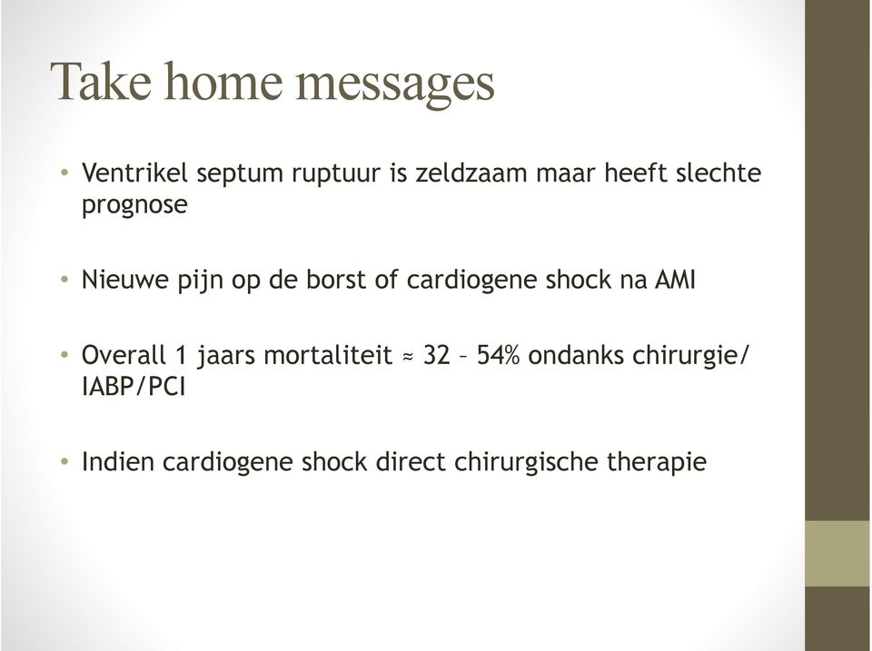 shock na AMI Overall 1 jaars mortaliteit 32 54% ondanks