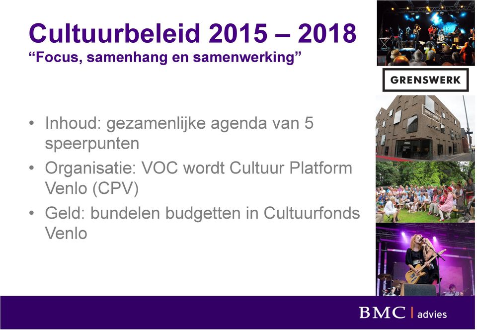 speerpunten Organisatie: VOC wordt Cultuur